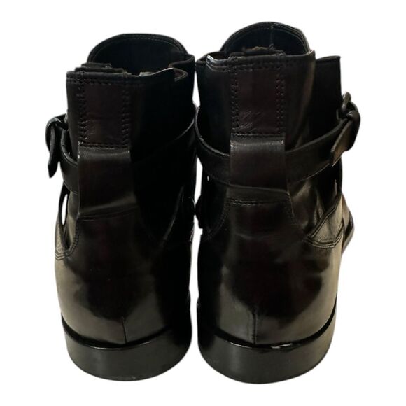 Hugo Boss Men\'s Black Leather Slip-on Motorcycle Boots 8 main image 4